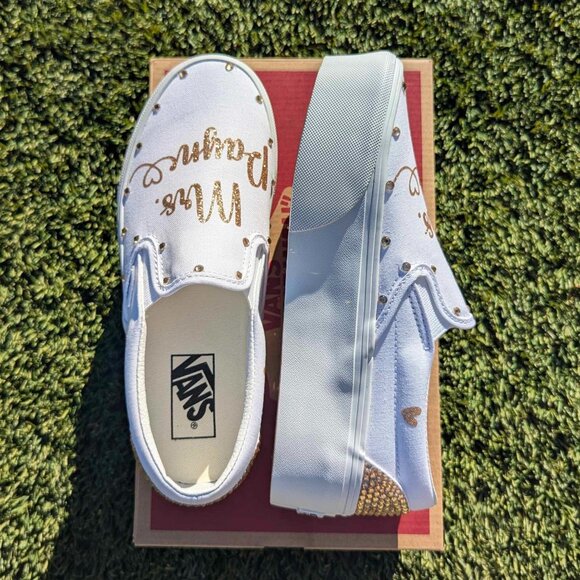 Vans Slip-On Stackform Skate Shoe - White Monochrome